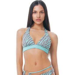 Bluepoint Candy Rush Bikini Top Τριγωνάκι με Ενίσχυση Animal Print Τιρκουάζ 25066002D-09