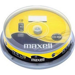 Maxell Εγγράψιμα CD-RW 4x 700MB Cake Box 10τμχ