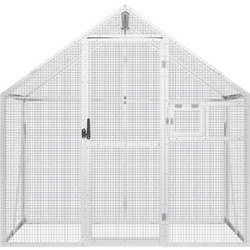 vidaXL Κλουβί Πτηνών Ασημί 179x100x185cm 152258