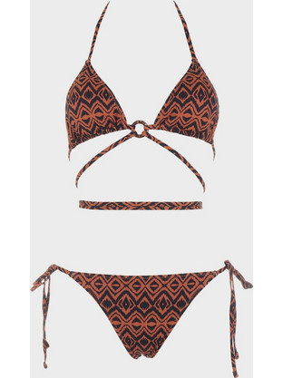 Gsecret Bikini Set Τριγωνάκι Καφέ 61060-33089