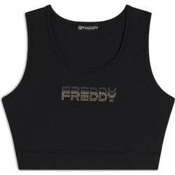 Freddy Γυναικείο Αθλητικό Crop Top Μαύρο S25WCRB1-N