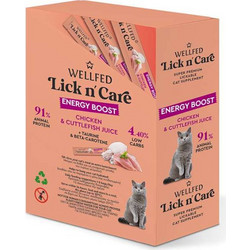 Wellfed Lick n' Care Adult Energy Boost with Chicken & Cuttlefish Juice 360gr