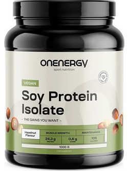 OnEnergy Soy Isolate Hazelnut Φυτική Πρωτεΐνη Χωρίς Λακτόζη 1kg