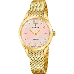 Festina Grace Γυναικείο Ρολόι με Χρυσό Μεταλλικό Μπρασελέ F20077/2