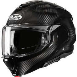 HJC F100 Carbon Solid Black Black Κράνος Μηχανής Flip-Up