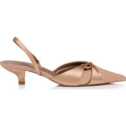 Corina Γόβες Slingback με Λεπτό Χαμηλό Τακούνι & Φιόγκο Nude M5312