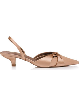 Corina Γόβες Slingback με Λεπτό Χαμηλό Τακούνι & Φιόγκο Nude M5312