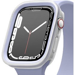 Elago Duo Πλαστική Θήκη για Apple Watch 4 / 5 / 6 / 7 / 8 / 9 / SE 44 / 45mm Διαφανής Μωβ