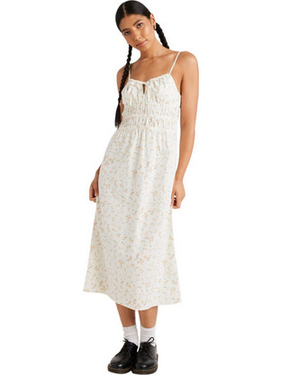 RVCA Mini Καλοκαιρινό Καθημερινό Φόρεμα Λευκό UVJWD00214-WPW