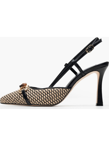 Mortoglou Γόβες Slingback Δερμάτινες με Τακούνι Στιλέτο 2548.74953