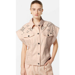 Scotch & Soda Γυναικείο Μπουφάν Τζιν Κοντό Μπεζ U9G00586T-635