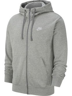 Nike Ανδρική Ζακέτα Φούτερ με Κουκούλα και Φερμουάρ Γκρι FN3861-063