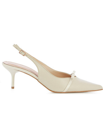 Fratelli Petridi Γόβες Slingback Δερμάτινες με Τακούνι Στιλέτο Εκρού 2533