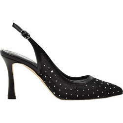 Fardoulis Γόβες Slingback με Λεπτό Ψηλό Τακούνι & Στρας Μαύρες 749-54