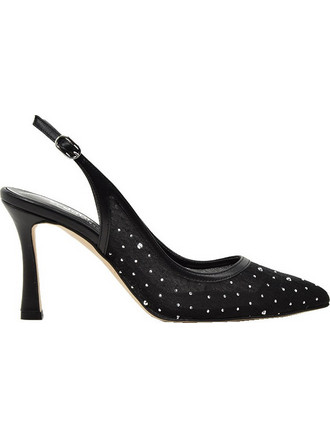 Fardoulis Γόβες Slingback με Λεπτό Ψηλό Τακούνι & Στρας Μαύρες 749-54