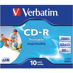 Verbatim 43325 Εγγράψιμα CD-R 52x Printable 700MB 10τμχ