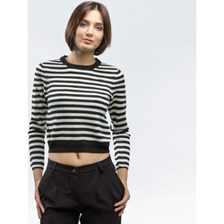 Cheap Monday Γυναικεία Πλεκτή Μπλούζα Μαύρη Λευκή 0347206