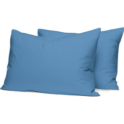 Palatex Σεντόνι King Size Βαμβακερό με Λάστιχο 180x200+32 Solid Line Silver Lake Blue