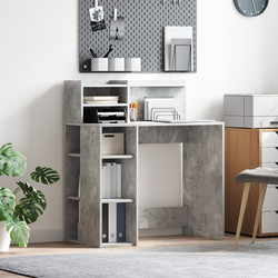 vidaXL Γραφείο Ξύλινο με Βιβλιοθήκη 90x48x101.5cm 869525
