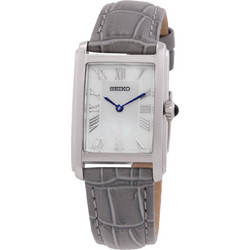 Seiko Γυναικείο Ρολόι με Γκρι Δερμάτινο Λουράκι SWR099P1
