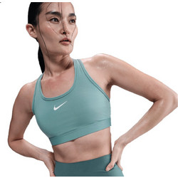 Nike Swoosh Αθλητικό Μπουστάκι με Μέτρια Στήριξη Πράσινο Mint DX6821-017