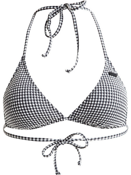 Roxy Bikini Top Τριγωνάκι Μαύρο Λευκό ERJX305433-KVJ0