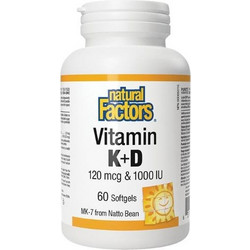 Natural Factors Vitamins K & D 60 Μαλακές Κάψουλες