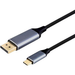 Andowl Καλώδιο DisplayPort to USB-C Male 2m Black Q-HD614