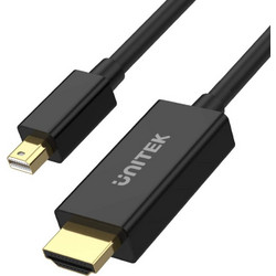 Unitek Καλώδιο Mini DisplayPort to HDMI Male 2m Black V1152A