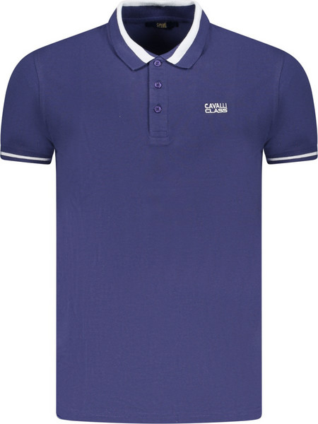 Cavalli Class Ανδρική Μπλούζα Polo Κοντομάνικη Navy Μπλε TXT64R-KB002-04551