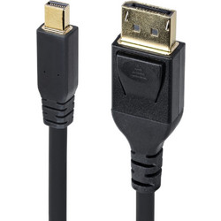 StarTech Καλώδιο Mini DisplayPort 1.4 to DisplayPort Male 3m Black DP14MDPMM10F