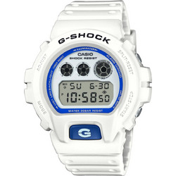 Casio G-Shock Ψηφιακό Ανδρικό Ρολόι Χρονογράφος με Λευκό Καουτσούκ Λουράκι DW-6900HDS-7ER