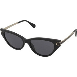 Max & Co MO0101S 01A Γυναικεία Γυαλιά Ηλίου Cat Eye Μεταλλικά Μαύρα με Μαύρο Φακό