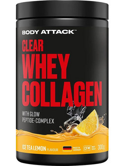Body Attack Clear Whey Collagen Ice Tea Lemon Πρωτεΐνη Ορού Γάλακτος 300gr