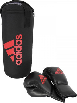 Adidas Adibacjpii Σάκος Μποξ Κρεμαστός Άδειος 43cm Μαύρος Κόκκινος