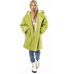 Verde Γυναικείο Ημίπαλτο Sherpa Οversized Lime 33-000701