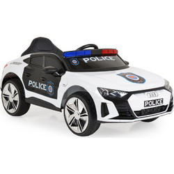 Moni Audi RS E-tron 717 Αστυνομικό Ηλεκτροκίνητο Μονοθέσιο Παιδικό Αυτοκίνητο με Τηλεχειριστήριο 12V Λευκό 112388