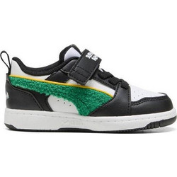 Puma Rebound V6 Παιδικά Sneakers Μαύρα Πράσινα 404396-01