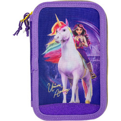 Stor Unicorn Academy Κασετίνα Γεμάτη με 2 Θήκες Μωβ 170108516