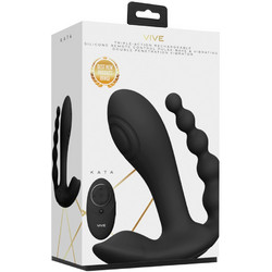 Shots Vive Kata Wave & Vibrating Πρωκτικός Δονητής Ασύρματος Μαύρος