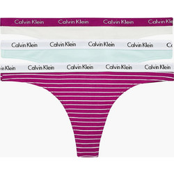 Calvin Klein Βαμβακερά Γυναικεία String 3Pack 000QD3587E-JMR