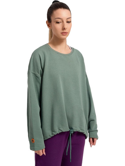 Zero Level Γυναικείο Φούτερ Oversized Χακί 004-100033