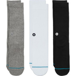 Stance Ανδρικές Κάλτσες Ψηλές Μαύρες Λευκές Γκρι 3Pack M556D18ICP