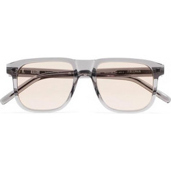 Kaleos FREEMAN-002 Ανδρικά Γυαλιά Ηλίου Τετράγωνα Κοκάλινα Διαφανή με Ροζ Φακό