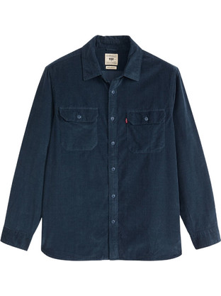 Levi's Ανδρικό Πουκάμισο Βαμβακερό Καρό Μακρυμάνικο Κανονική Γραμμή Overshirt Navy Μπλε 19573-0276