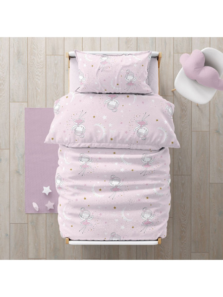 Borea Fairy Παιδική Παπλωματοθήκη Μονή Βαμβακερή 160x240 Ροζ