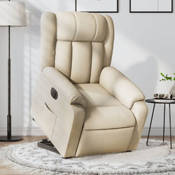 vidaXL Πολυθρόνα Relax με Υποπόδιο Ανακλινόμενη Μπεζ 3205349