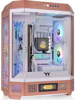 Thermaltake The Tower 600 Mocha Mousse Gaming Midi Tower Κουτί Υπολογιστή με Πλαϊνό Παράθυρο