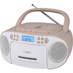 Reflexion RCR2260 Φορητό Ράδιο CD Player με Κασετόφωνο Λευκό Ροζ