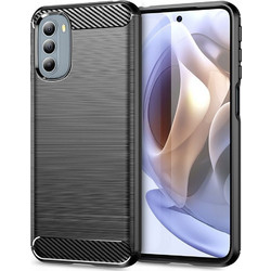 Techsuit Carbon Back Cover Θήκη Μαύρη (Moto G41 / Moto G31)